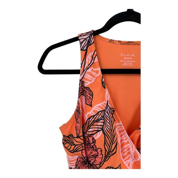 Hutch Louanne floral one piece swimsuit orange size Medium M - Picture 3 of 8